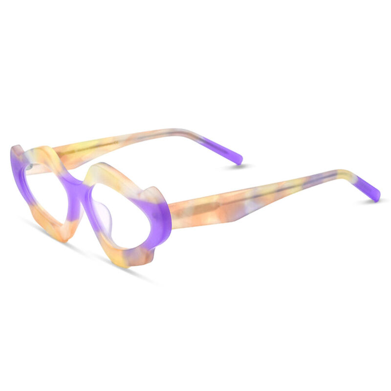 Plecas Geometric Orange Glasses