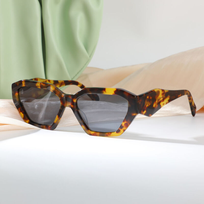 Brook Geometric Tortoise Sunglasses