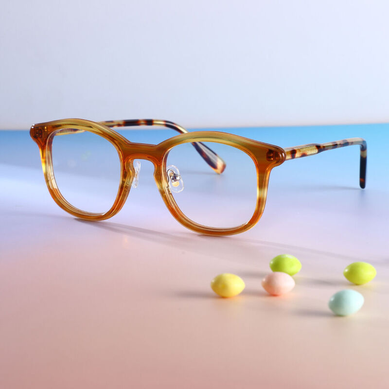 Howard Square Orange Glasses