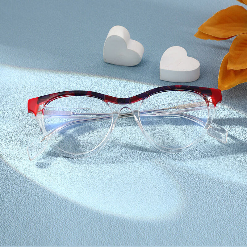 Attlee Cat Eye Clear Glasses