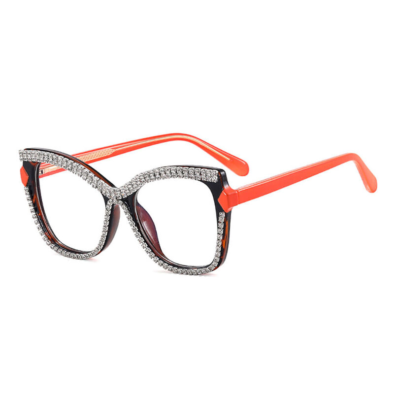 Bartel Cat Eye Orange Glasses