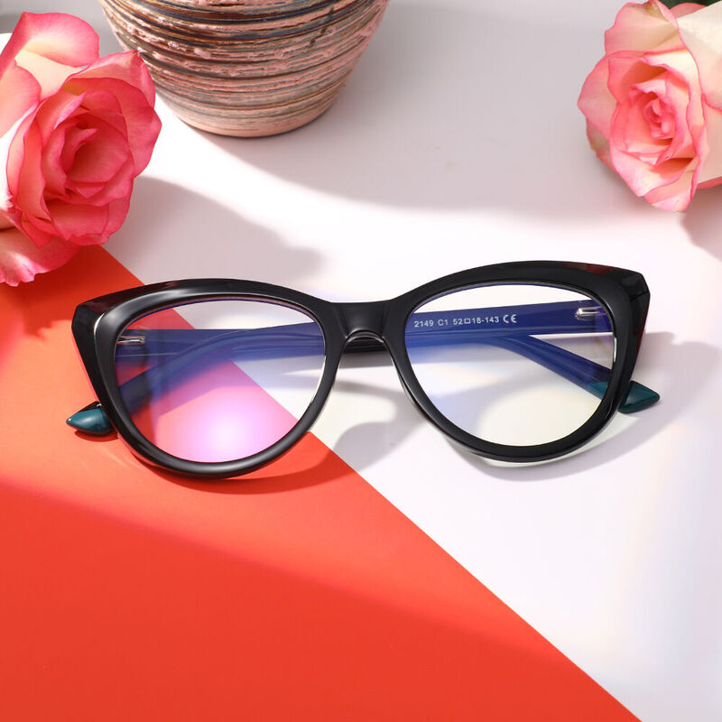Sherida Cat Eye Black Glasses