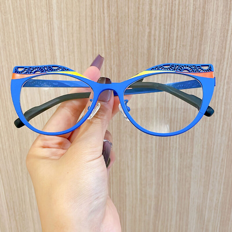 Maltz Cat Eye Blue Glasses