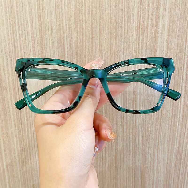 Vanese Cat Eye Green Glasses