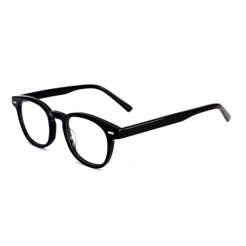 Lew Square Black Glasses