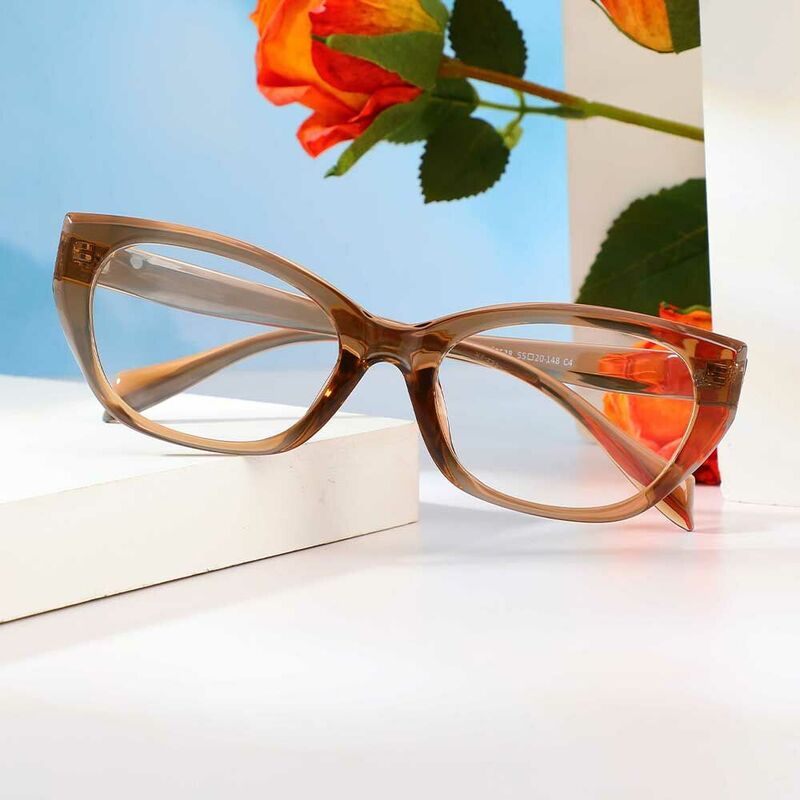 Faithe Cat Eye Braune Brille