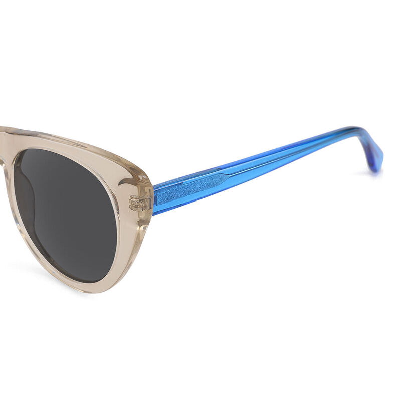 Marsa Cat Eye Brown/Blue Sunglasses