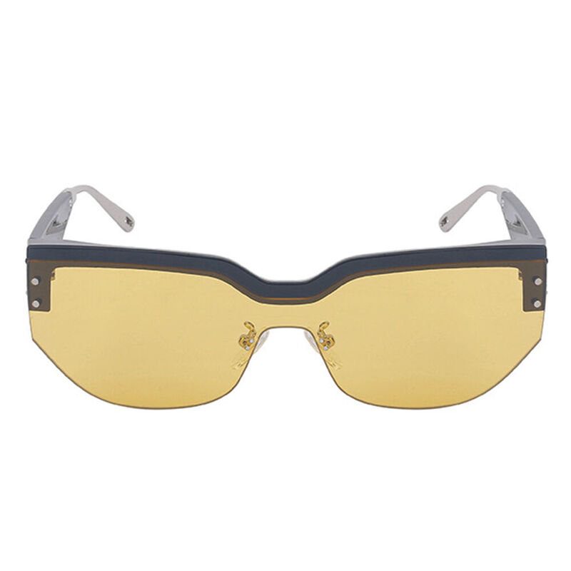 Deb Oval Yellow Sunglasses