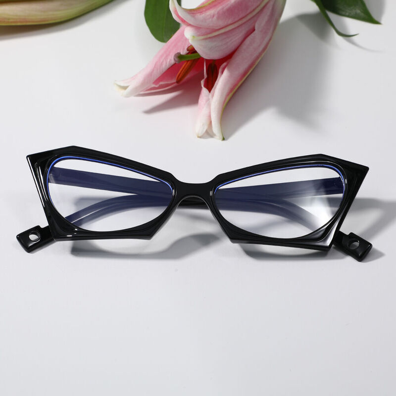 Alvon Cat Eye Black Glasses