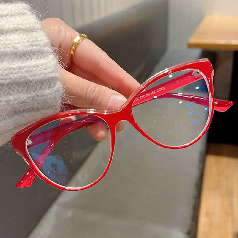 Rhys Cat Eye Red Glasses