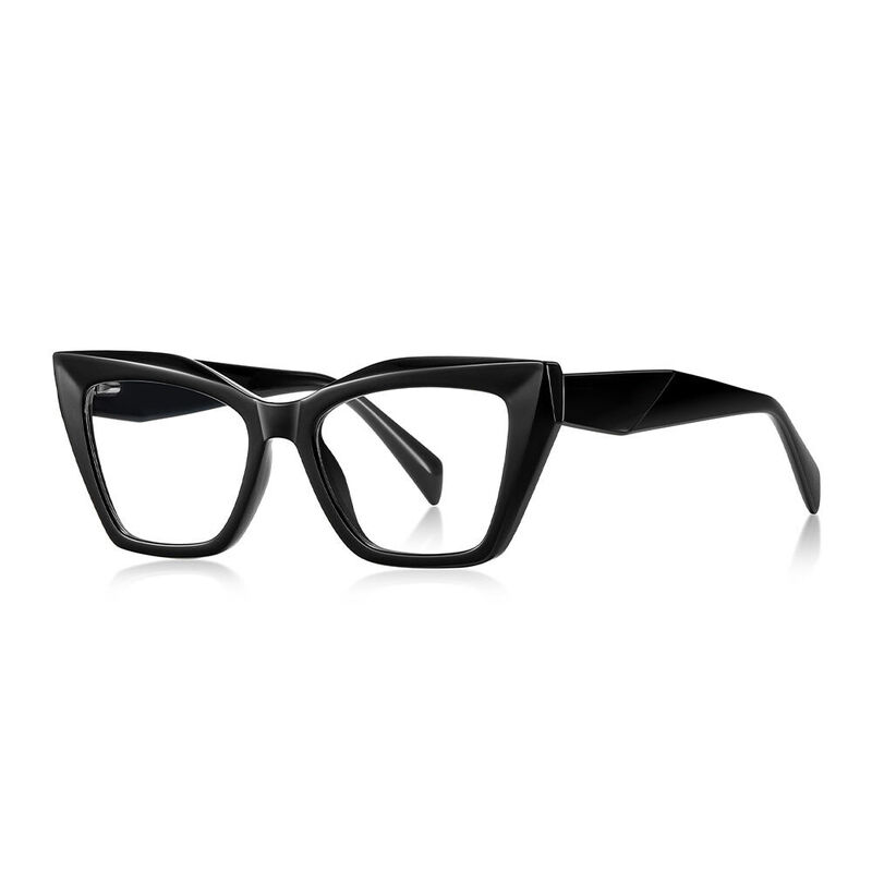 Leighton Cat Eye Black Glasses