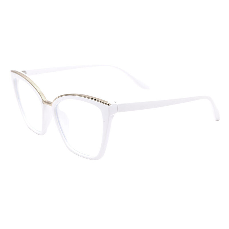 Dalton Cat Eye White Glasses