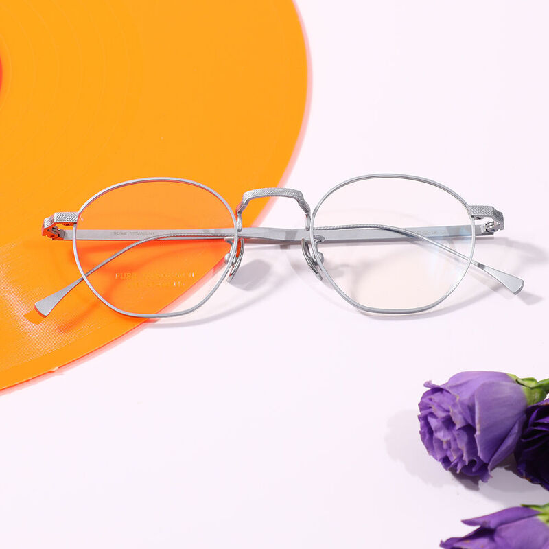 Wrigh Round Silver Glasses