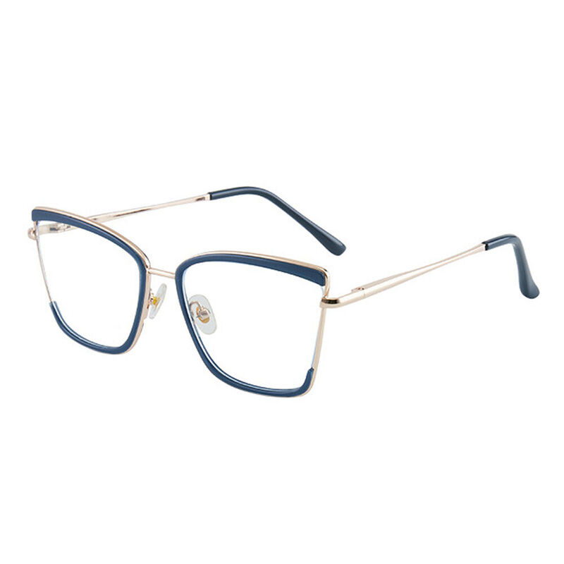 Ellen Cat Eye Blue Glasses