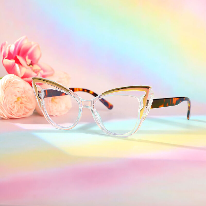 Evely Cat Eye Clear Glasses