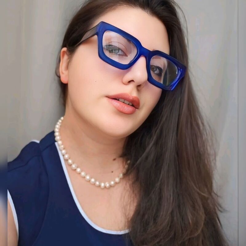 Petor Quadratische Blaue Brille