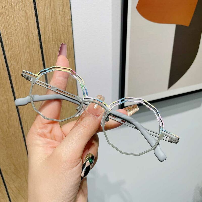 Galbraith Geometric Grey Glasses