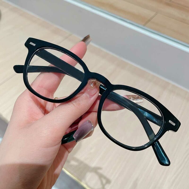 Lew Square Black Glasses