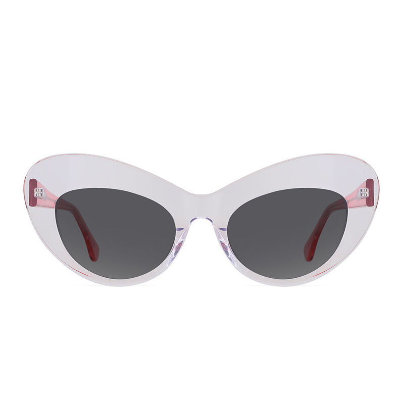 Diva Cat Eye Transparent/Pink Sunglasses
