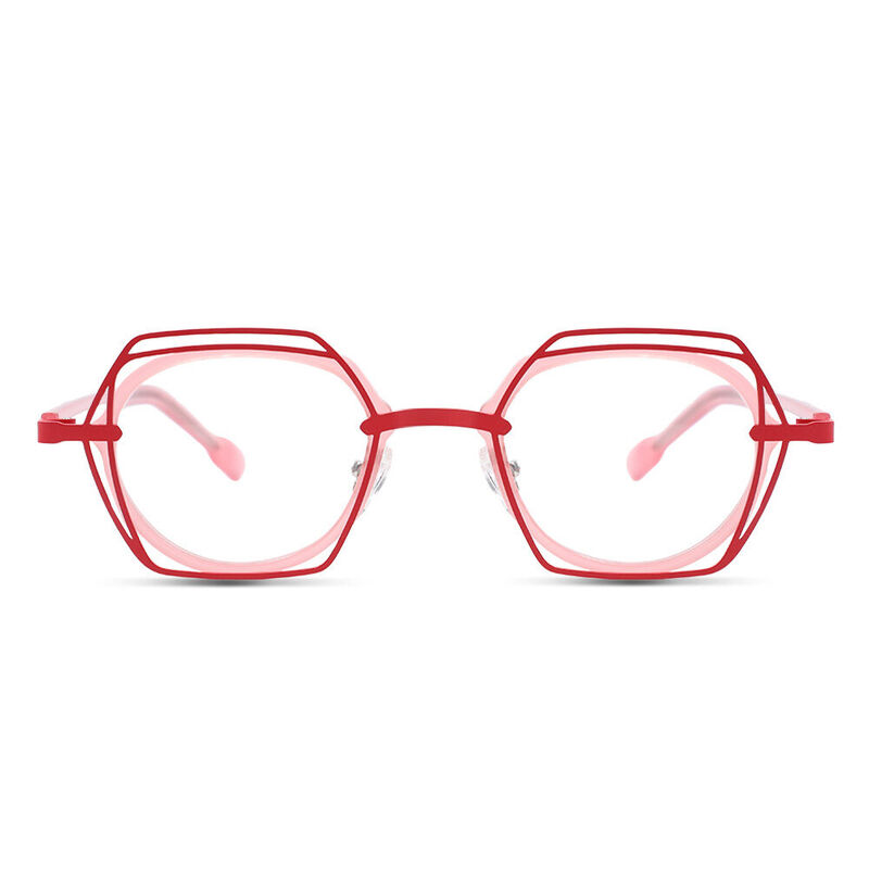 Tyro Geometric Pink Glasses