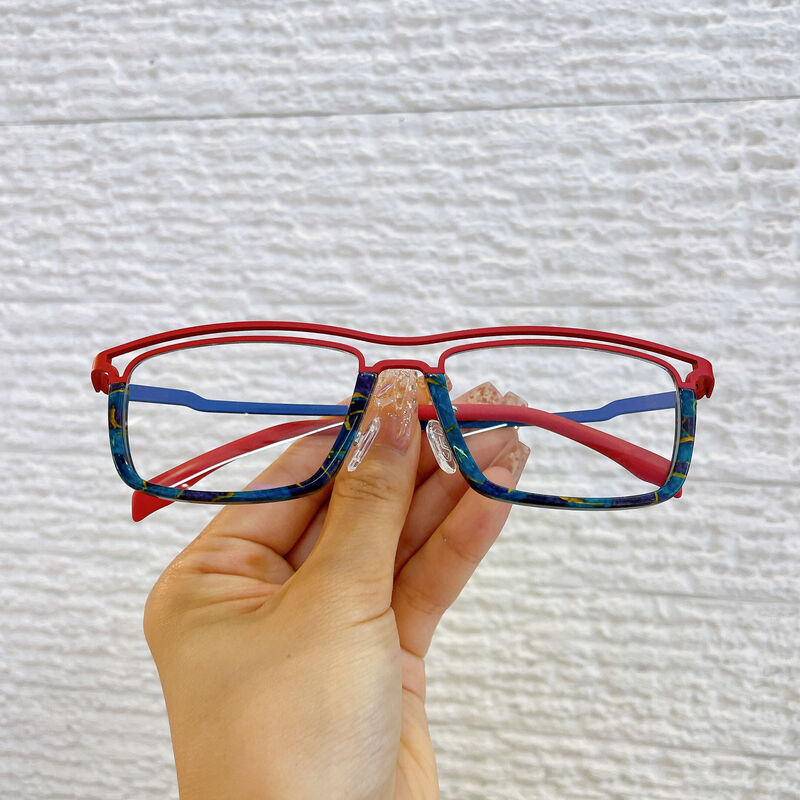 Bosil Rectangle Red Glasses