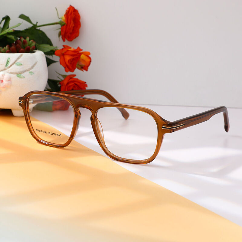 Swinbure Square Brown Glasses