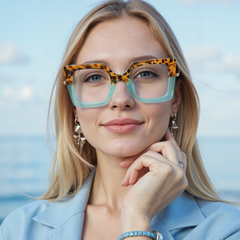 Lunettes de Vue Leah Cat Eye Léopard