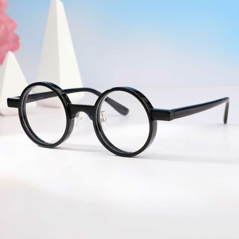 Orville Runde Schwarze Brille