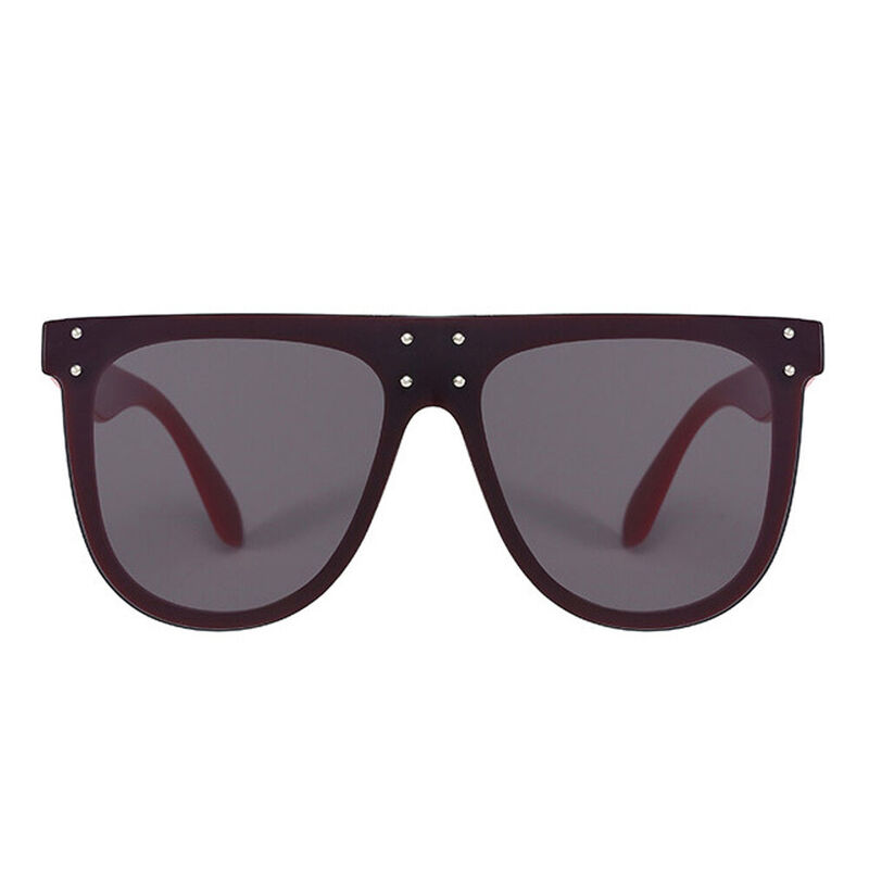 Morgan Square Black Red Sunglasses