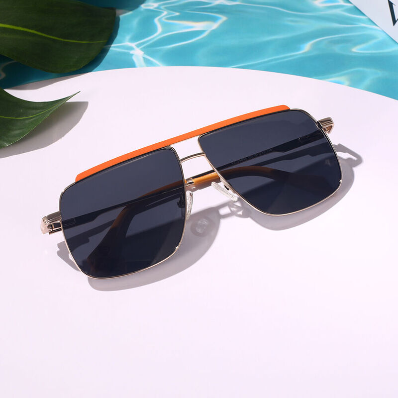 Retro Fame Aviator Orange Sunglasses