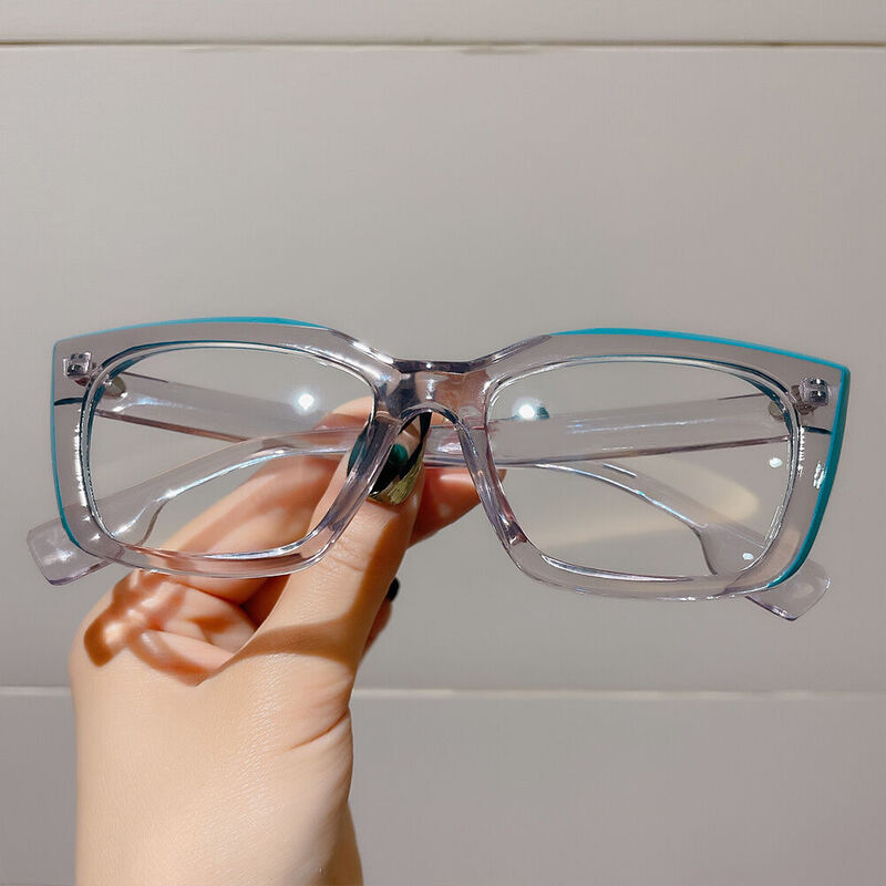 Delia Cat Eye Blue Glasses