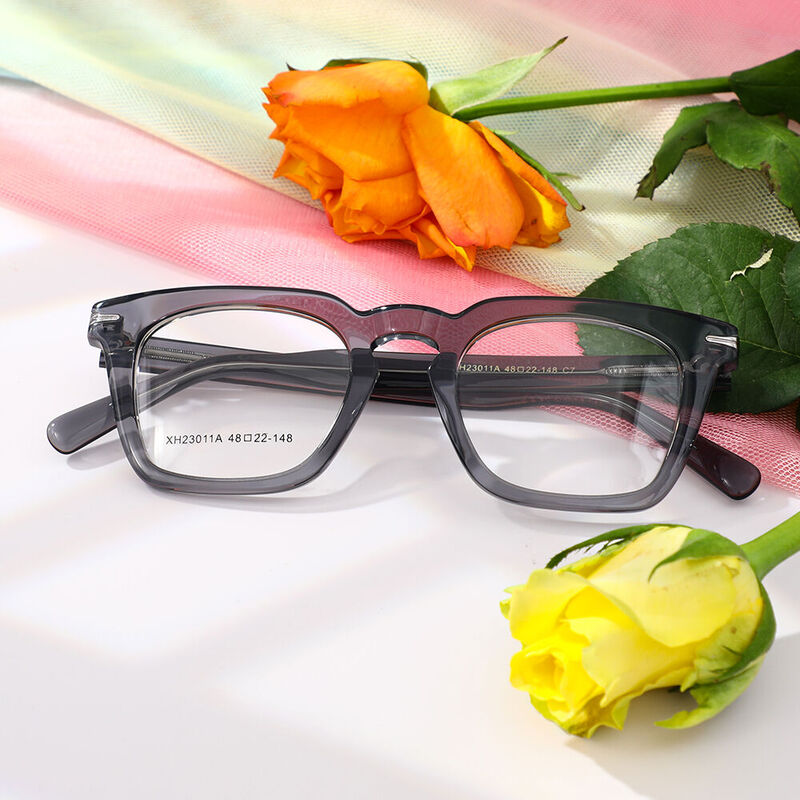 Zecharia Square Grey Glasses