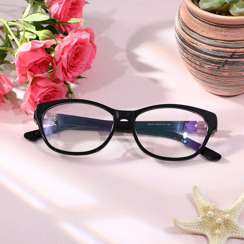 Wollast Rectangle Black Glasses