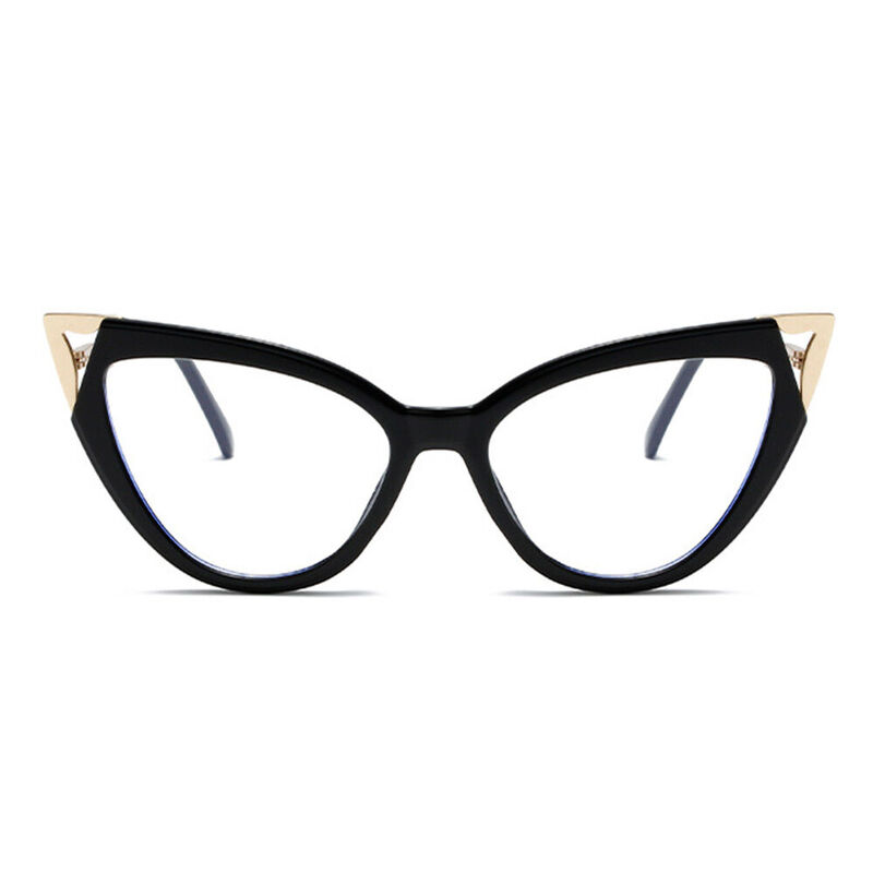 Nydia Cat Eye Black Glasses