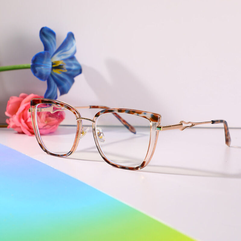 Henry Cat Eye Leopard Glasses