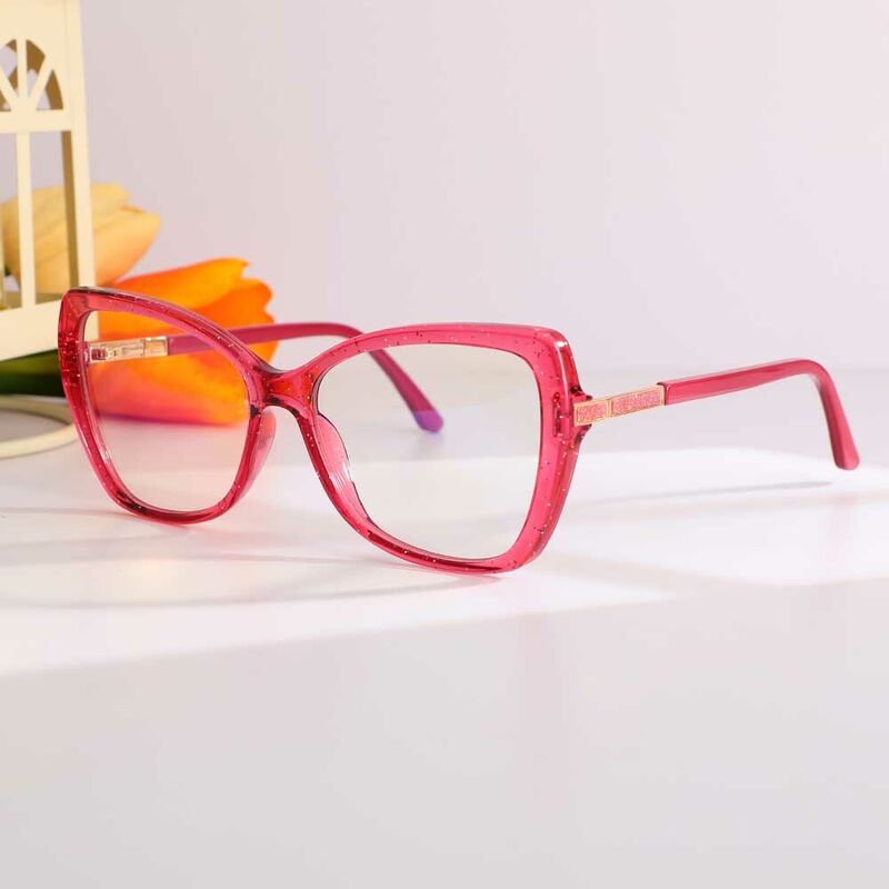 Dinah Cat Eye Purple Glasses