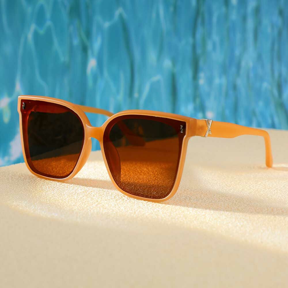 Bowen Quadratische Braune Sonnenbrille