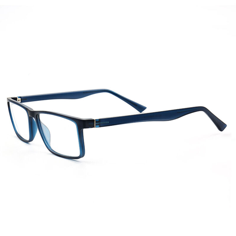 Professor Rectangle Blue Glasses