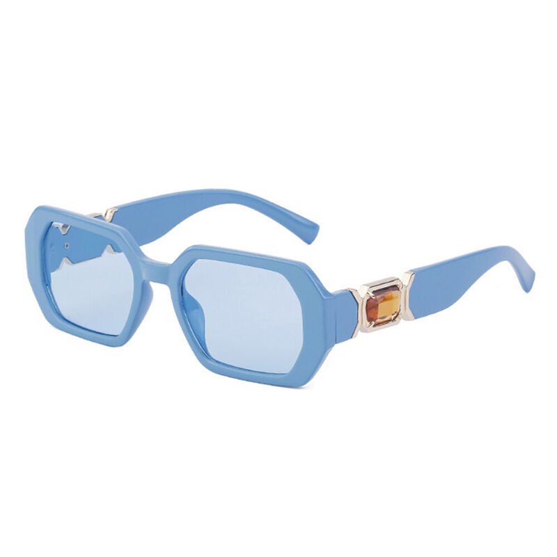 Riddle Geometric Blue Sunglasses
