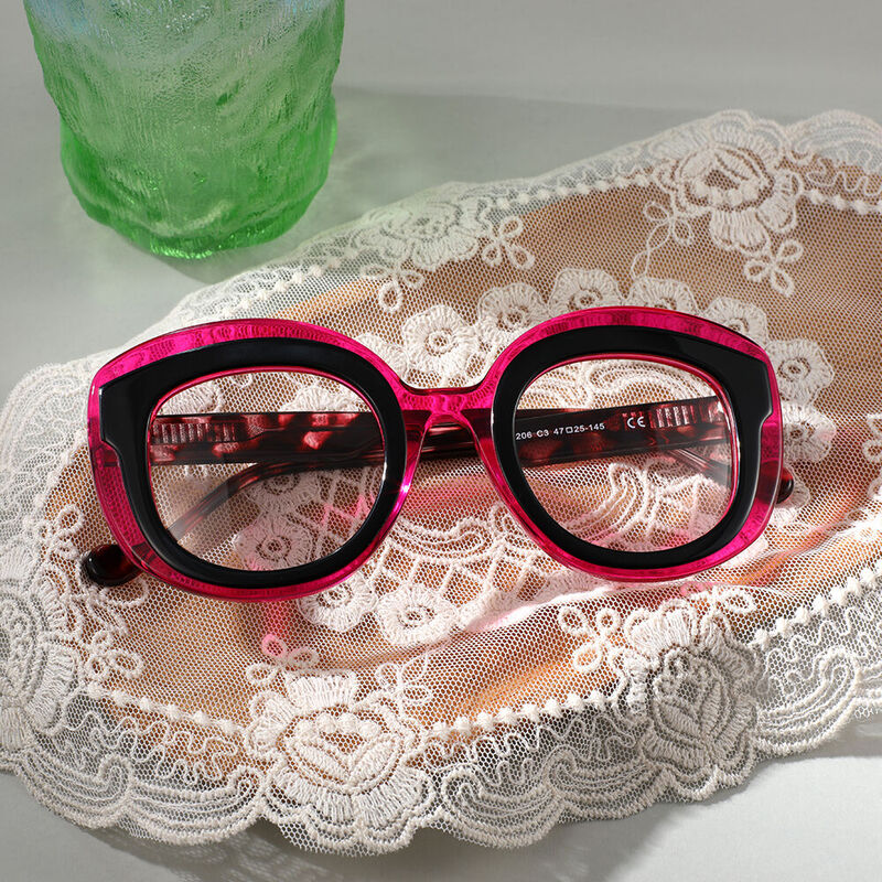 Dolores Cat Eye Pink Glasses