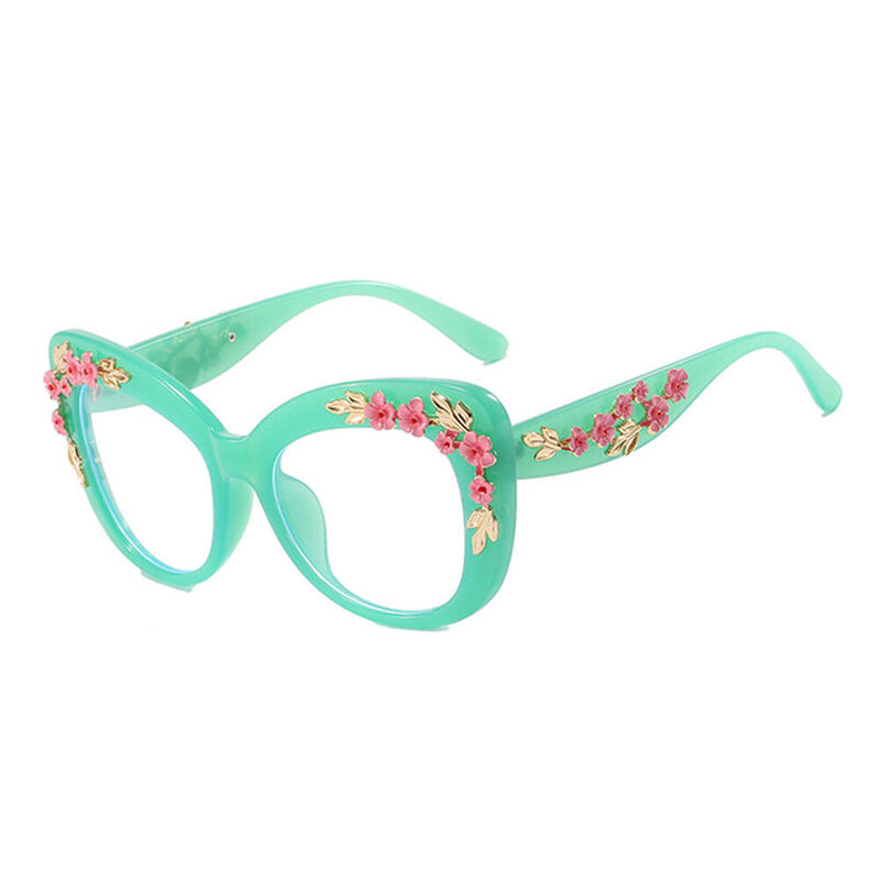 Roneld Cat Eye Green Glasses