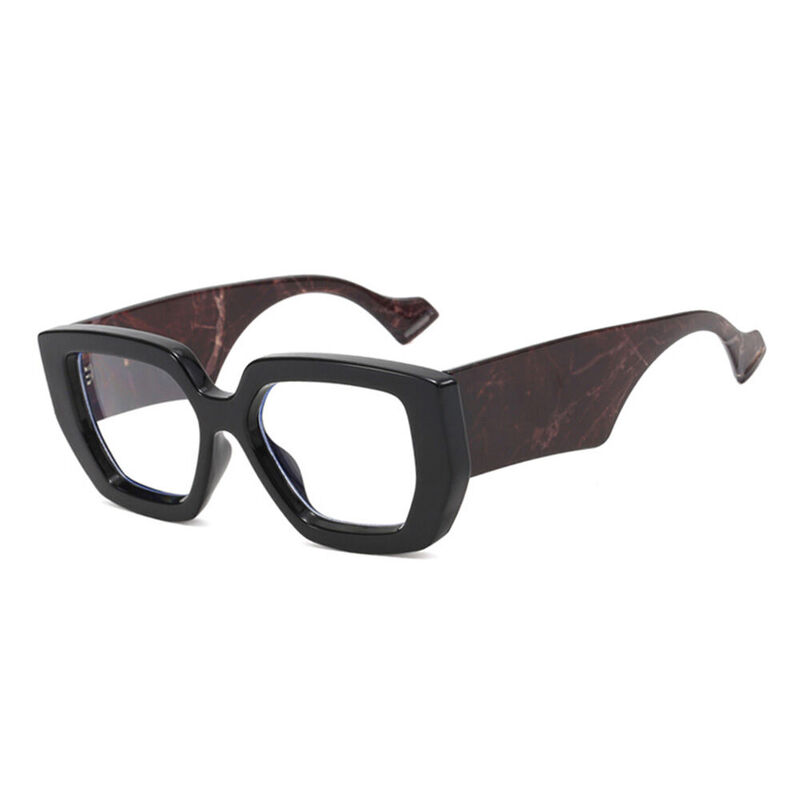 Ceolin Geometric Black Glasses