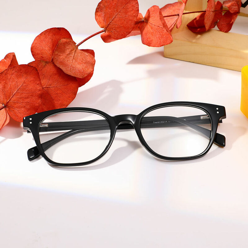 Joshuee Rectangle Black Glasses