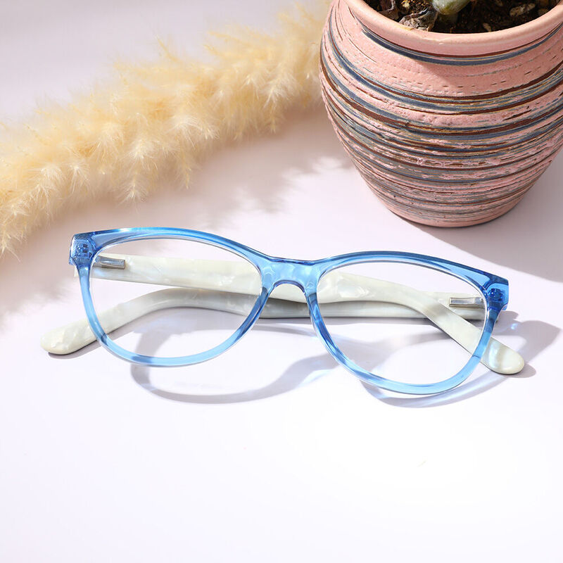 Dick Cat Eye Blue Glasses