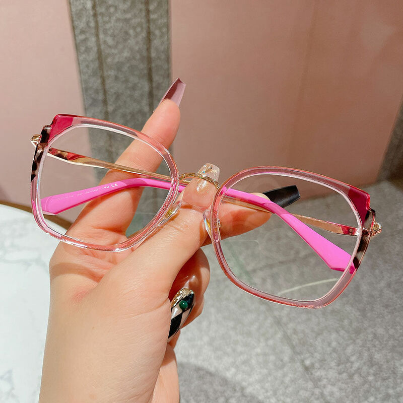 Amelia Cat Eye Rosa Brille