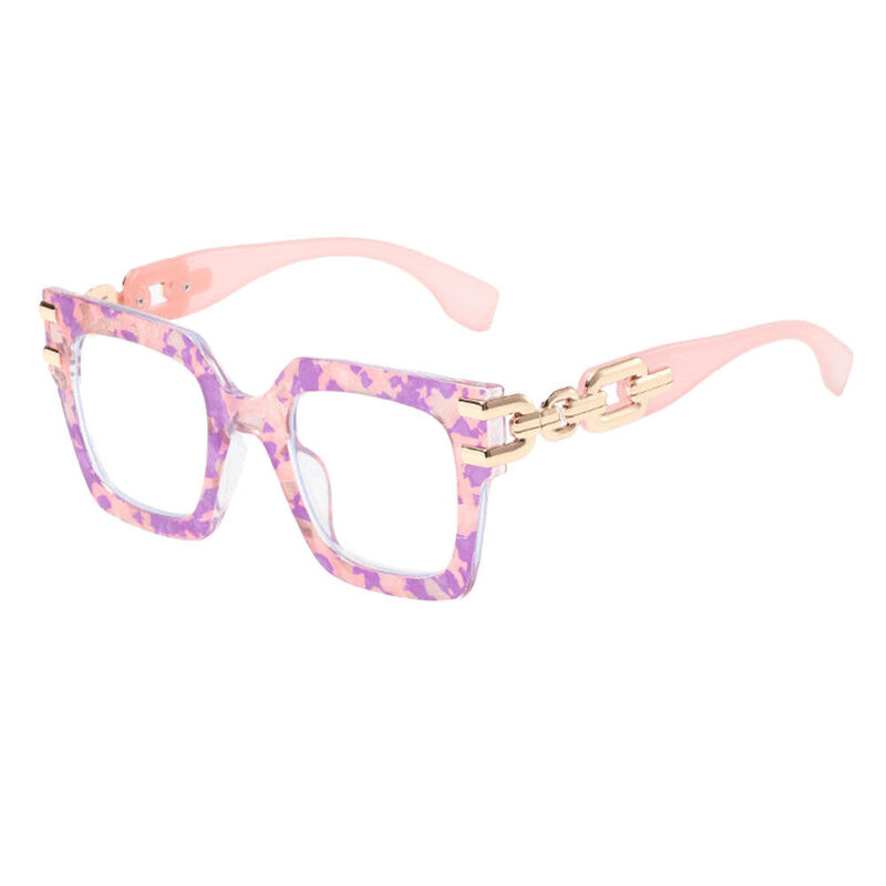Nydia Square Pink Glasses