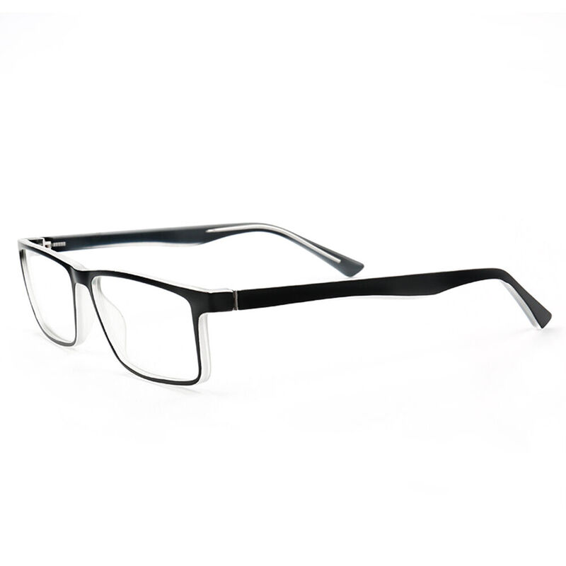 Professor Rectangle Black Glasses