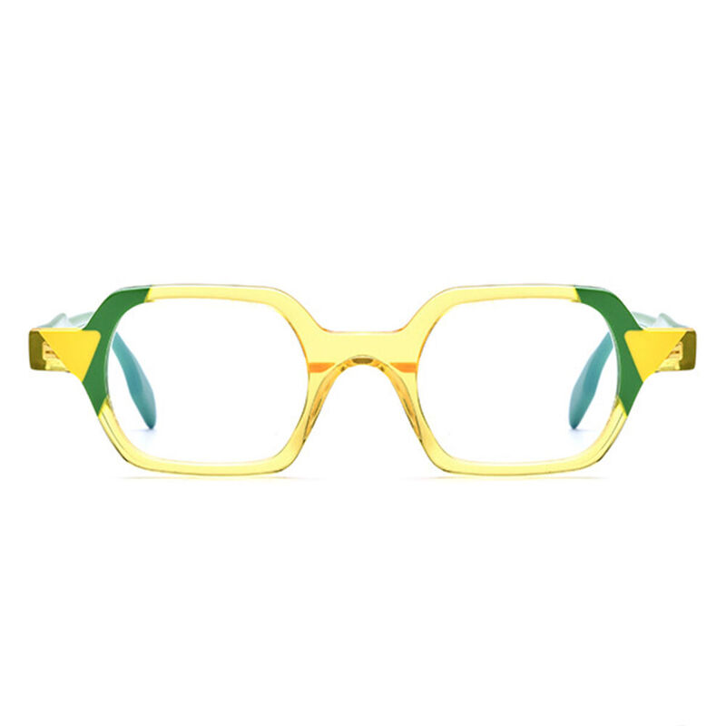Donnalyn Square Yellow Glasses