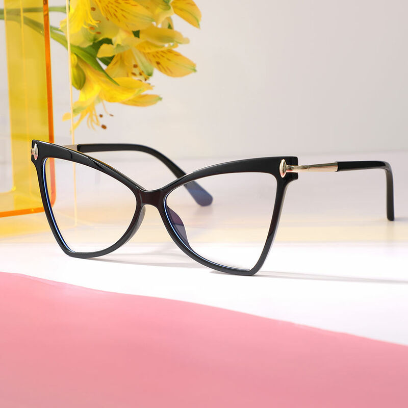 Adoir Cat Eye Black Glasses