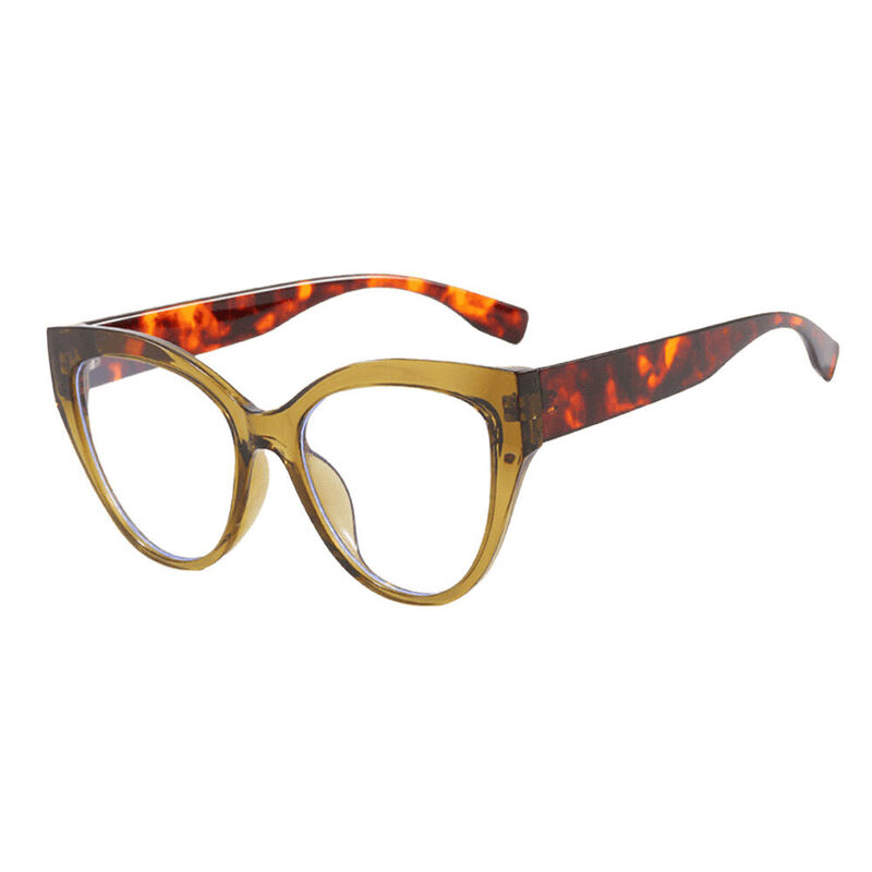 Dickene Cat Eye Green Glasses